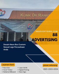 Desain Neon Box Custom Sesuai Logo Perusahaan Anda