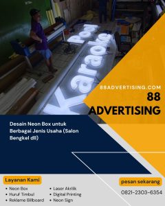 Desain Neon Box untuk Berbagai Jenis Usaha (Salon Bengkel dll)