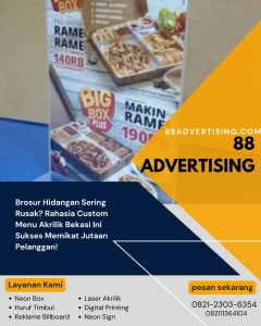 Brosur Hidangan Sering Rusak? Rahasia Custom Menu Akrilik Bekasi Ini Sukses Memikat Jutaan Pelanggan!