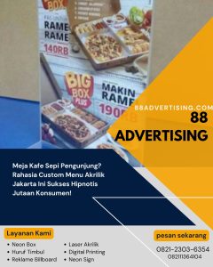 Meja Kafe Sepi Pengunjung? Rahasia Custom Menu Akrilik Jakarta Ini Sukses Hipnotis Jutaan Konsumen!