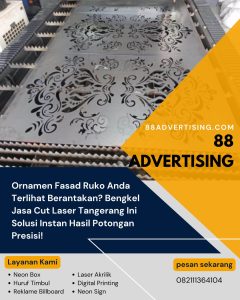 Ornamen Fasad Ruko Anda Terlihat Berantakan? Bengkel Jasa Cut Laser Tangerang Ini Solusi Instan Hasil Potongan Presisi!