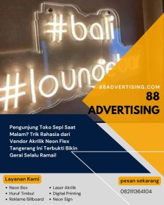 Pengunjung Toko Sepi Saat Malam? Trik Rahasia dari Vendor Akrilik Neon Flex Tangerang Ini Terbukti Bikin Gerai Selalu Ramai!