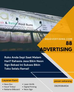 Ruko Anda Sepi Saat Malam Hari Rahasia Jasa Bikin Neon Sign Bekasi Ini Sukses Bikin Toko Selalu Ramai!